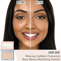 theBalm Cosmetics Sexy Mama Anti Shine Translucent Powder on dark skin