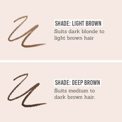 VANI-T Sculpt & Define Brow Pencil available in shade light brown to suit dark blonde - light brown hair & shade deep brown to suit medium - dark brown hair