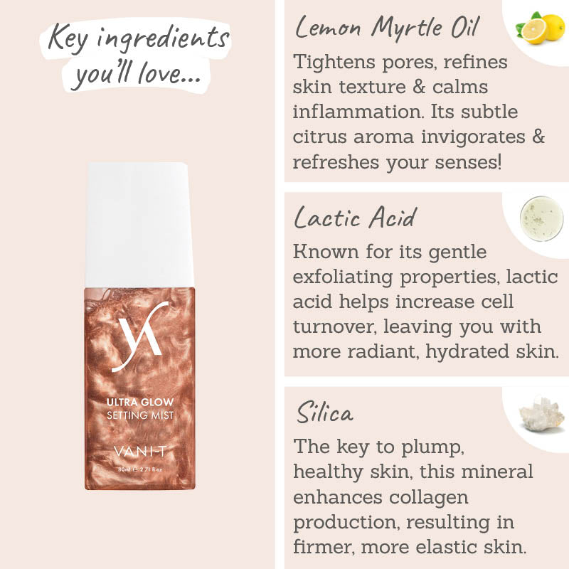 VANI-T Ultra Glow Setting Mist key ingredients