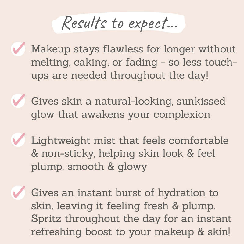 VANI-T Ultra Glow Setting Mist results to expect