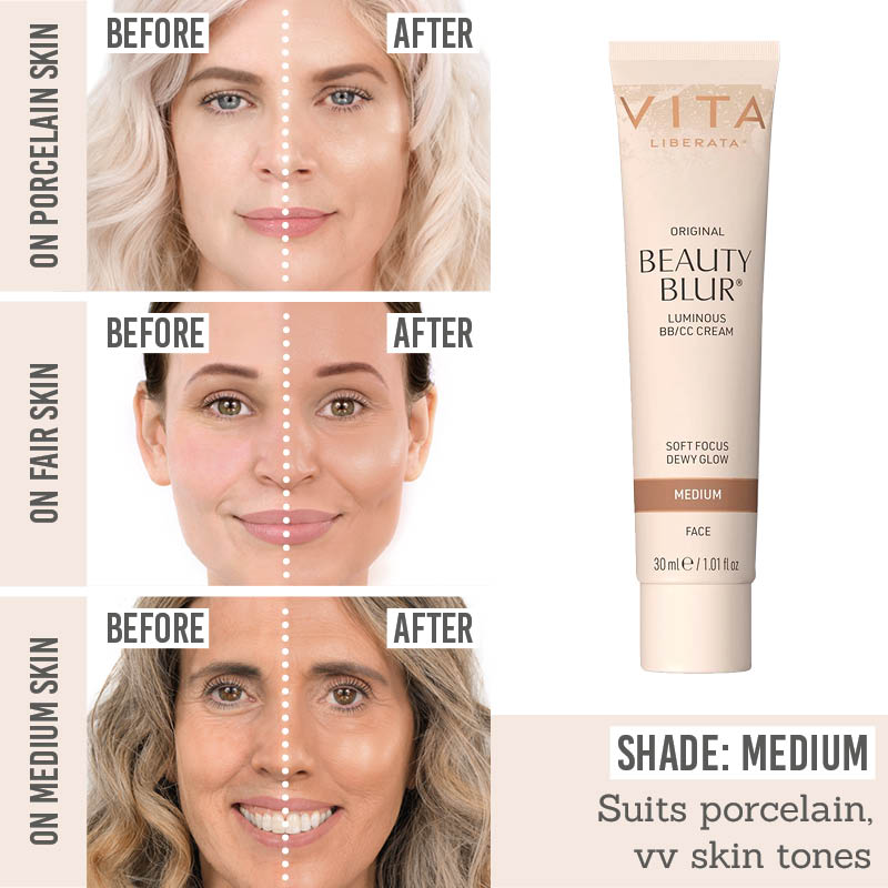 Vita Liberata Beauty Blur Luminous BB/CC Cream | Natural Glowing Skin ...
