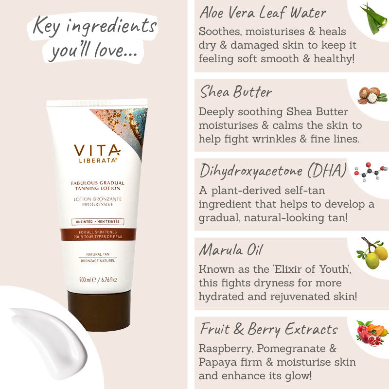 Vita Liberata Fabulous Self Tanning Gradual Lotion key ingredients