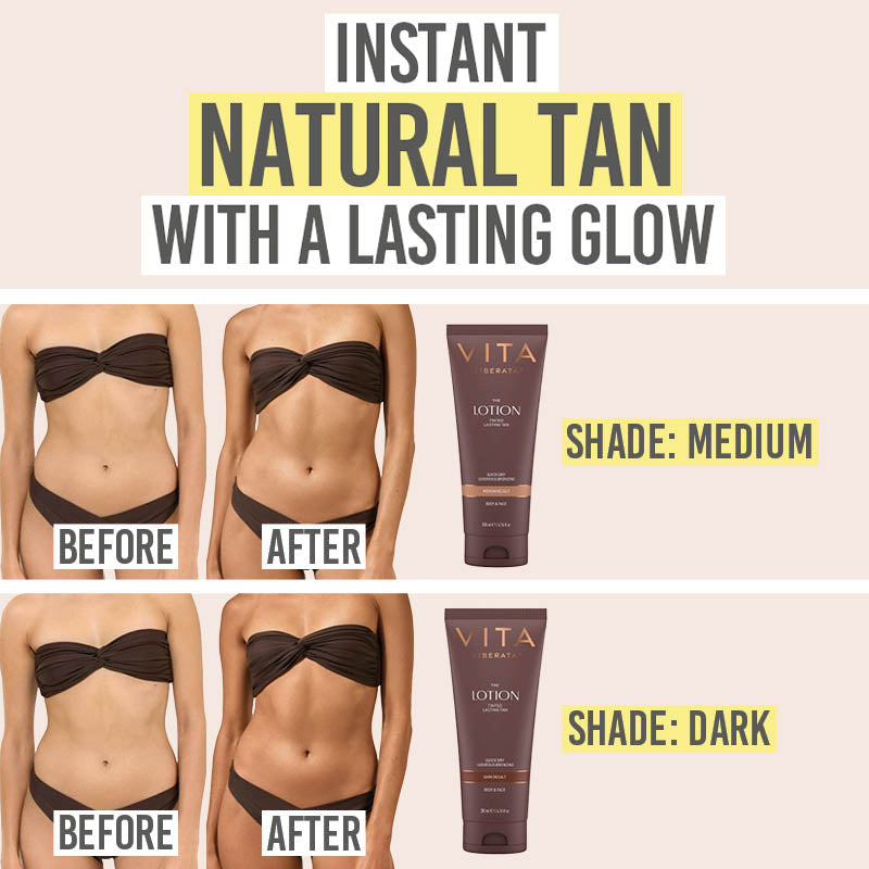 Vita Liberata Tinted Lasting Tan Lotion - Beauty and the Boutique - Instant natural tan with a lasting glow