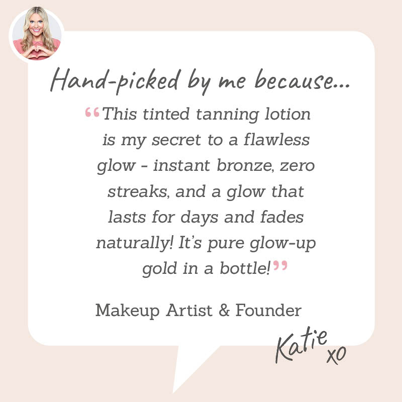 Vita Liberata Tinted Lasting Tan Lotion - hand-picked by Makeup Artist Katie for its instant and long-lasting tan, giving you a beautiful bronzed look that lasts and fades evenly