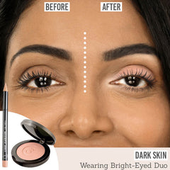 3 Custom Color Bright Eyed Duo before and after results on dark skin tones