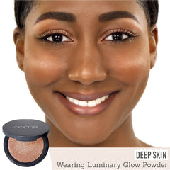 Dome Beauty Luminary Glow Powder Highlighter on deep skin