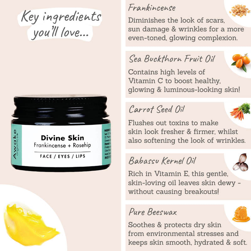 Awake Organics Divine Skin Moisture Balm | Dewy & Glowy Skin – Beauty ...