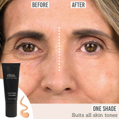 Colour By Maya Dual Action Concealer before and after results on medium skin