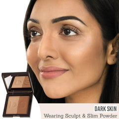 Daniel Sandler Sculpt & Slim Effect Contour Face Powder results on dark skin tones