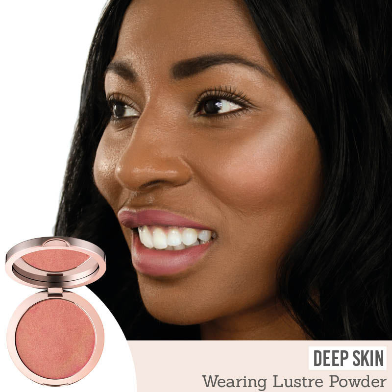 Delilah Pure Light Compact Powder Lustre results on deep skin tone