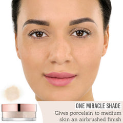 Delilah Pure Touch Micro Loose Powder Translucent results on medium skin tones