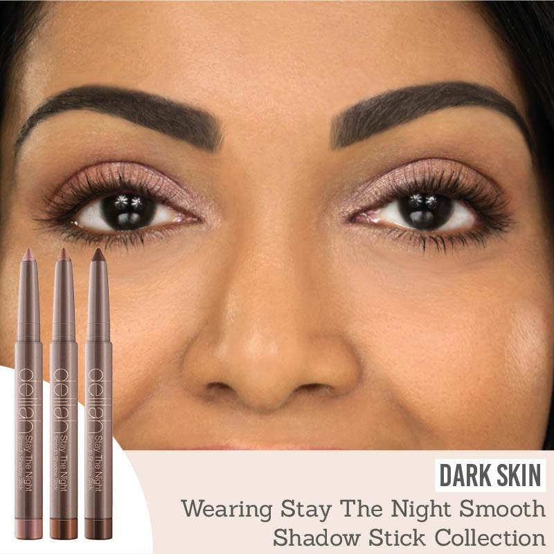 Stay The Night Smooth Shadow Stick Collection results on dark skin