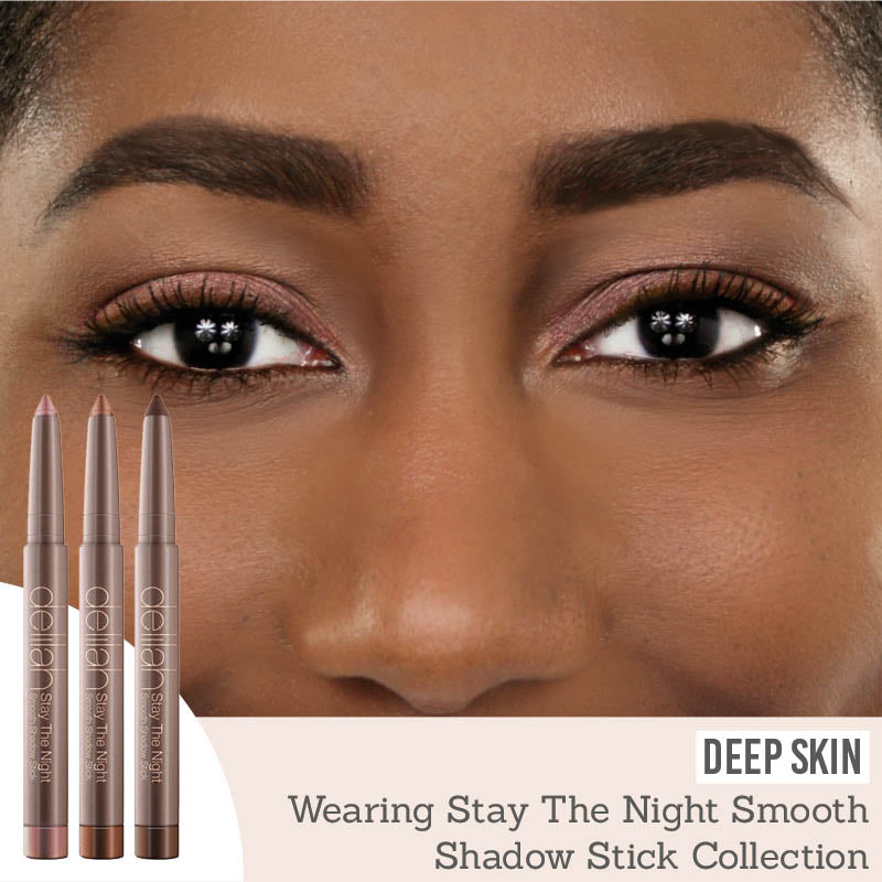 Stay The Night Smooth Shadow Stick Collection results on deep skin