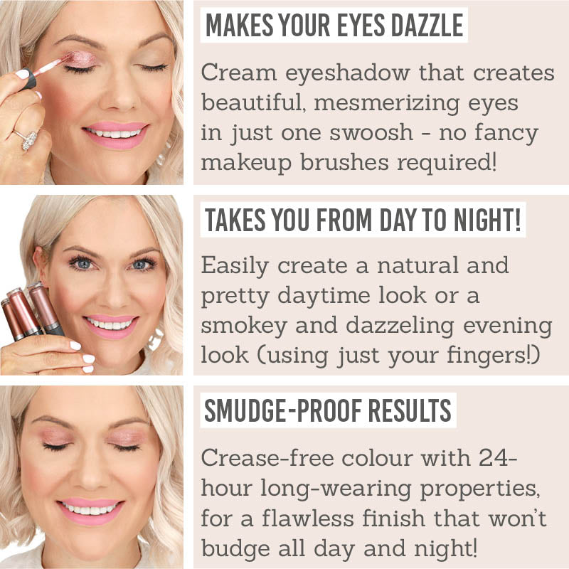 Benefits of Award winning Dome Beauty Eye Jewels 24Hr Cream Eye Shadow 