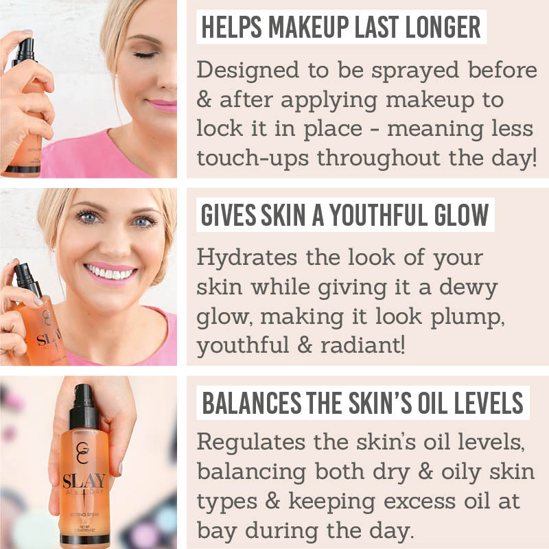 Benefits of Gerard Cosmetics Slay All Day Setting Spray Peach