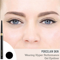 Lash Star Hyper Performance Gel Eyeliner results on porcelain skin