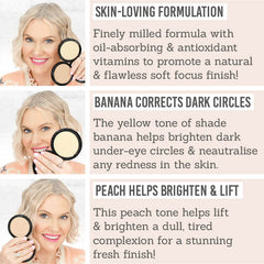 Benefits of Lord & Berry Touch Up Blotting Powder in shade Just Peach and Banana