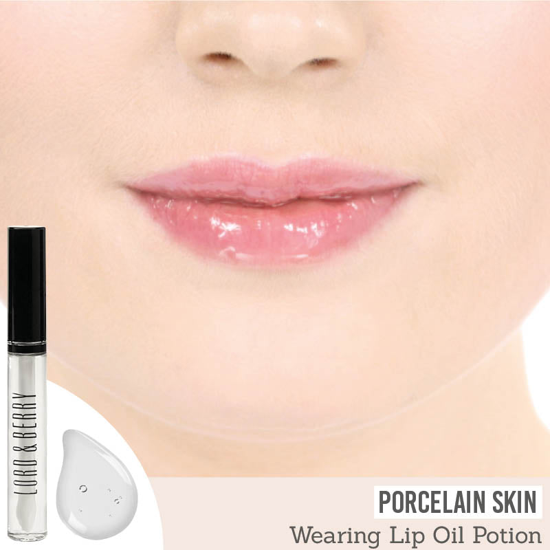 Lord and Berry Lip Oil Potion on porcelain skin