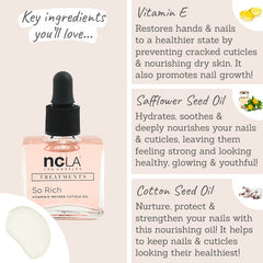 NCLA So Rich Cuticle Oil in Peach Vanilla Key Ingredients
