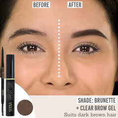 Senna Brow Duo in shade 'Brunette' before and after results