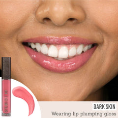 Studio 10 Plumping Lip Gloss in Rose results on dark skin