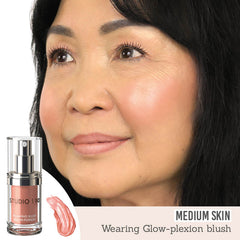 Studio 10 Plumping Blush Glow Plexion results on medium skin