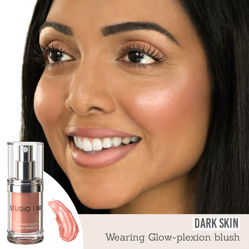 Studio 10 Plumping Blush Glow Plexion results on dark skin