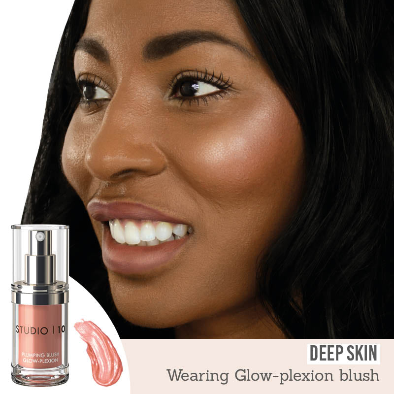 Studio 10 Plumping Blush Glow Plexion results on deep skin