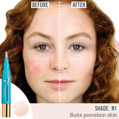 Veil Illuminating Complexion Fix in shade N1 before and after results on porcelain skin