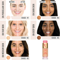 Veil Sunset Skin Foundation on different skin tones